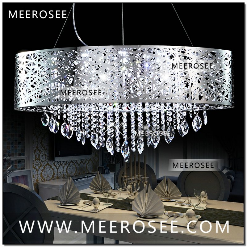 oval shape modern led crystal pendant light fixture led crystal suspension lamp bird nest for dininig room