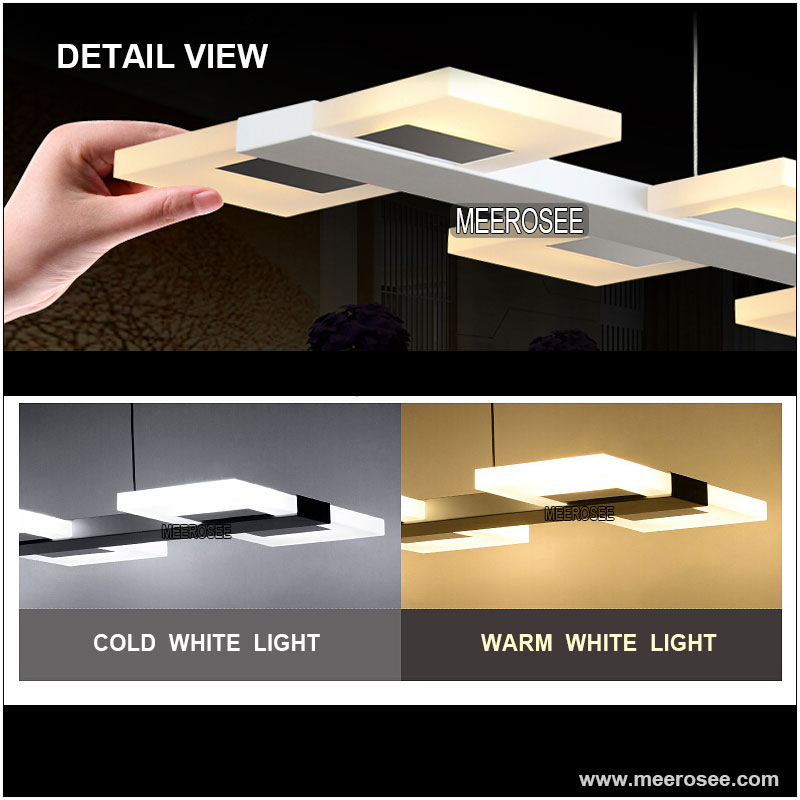 rectangle led pendant light acylic pendant lamp, led hanging suspesion light for dining room