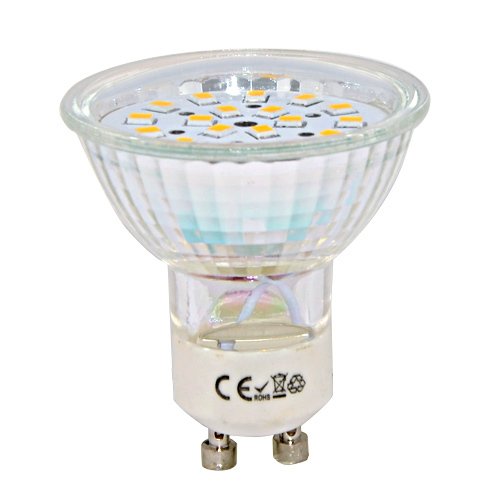 led spotlight 2835 smd 18leds gu10 220v 5w led glass lamp body gu 10 spot light led bulb downlight lighting 4pcs/lot