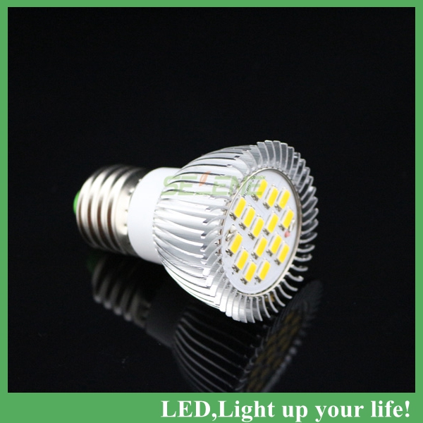 new, 10pcs/lot e27 5730 smd led 15led 6w 600lms led spotlight spot lamp bulb 85-265v