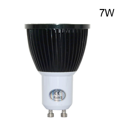 newesttungsten steel casting body cob cree led spotlight lamp gu10 5w 7w ac 85v-265v ultra bright led bulb downlight 6pcs/lots