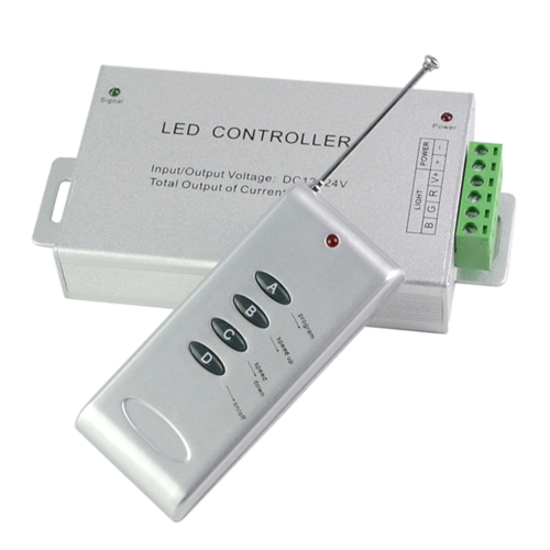 2015 new dc12v-24v 12a 4key wireless rf rgb remote controller for 5050 3528 led strip light with ce rohs