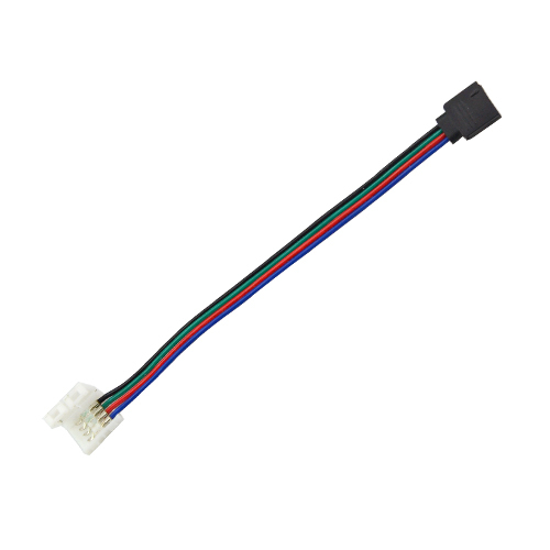 4pin rgb female led strip no soldering connector clip cable led tape extension wire for 3528 5050 rgb led strip ribbon tape