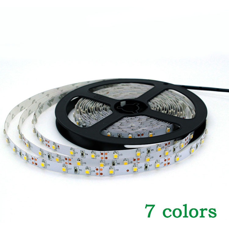 led strip,non waterproof,5m 300 led 3528 smd 12v flexible light 60 led/m,white/white warm/blue/green/red/yellow