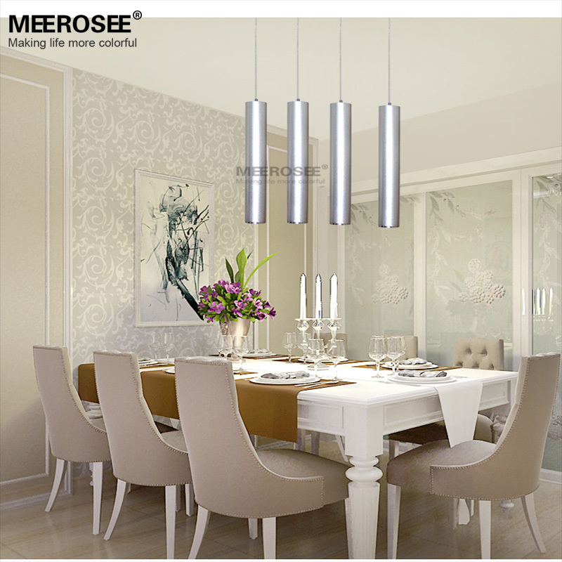 1 piece led pendant light fixture silver pole led lighting for dining room, stair light for meeting room (price for 1 piece )