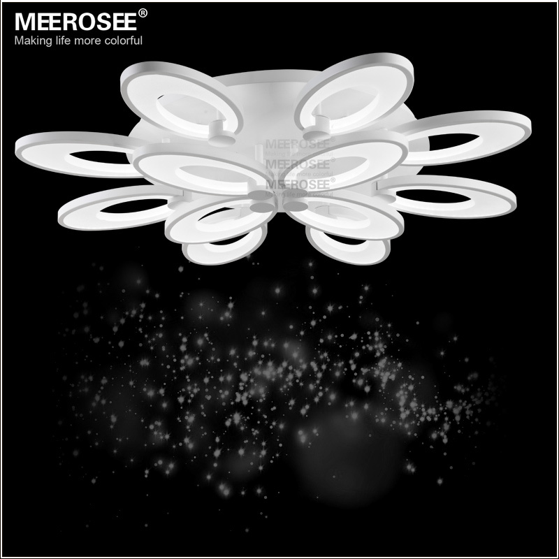 flower shape white led ceiling light fixture led lustre light led lamp modern light for living room, bedroom