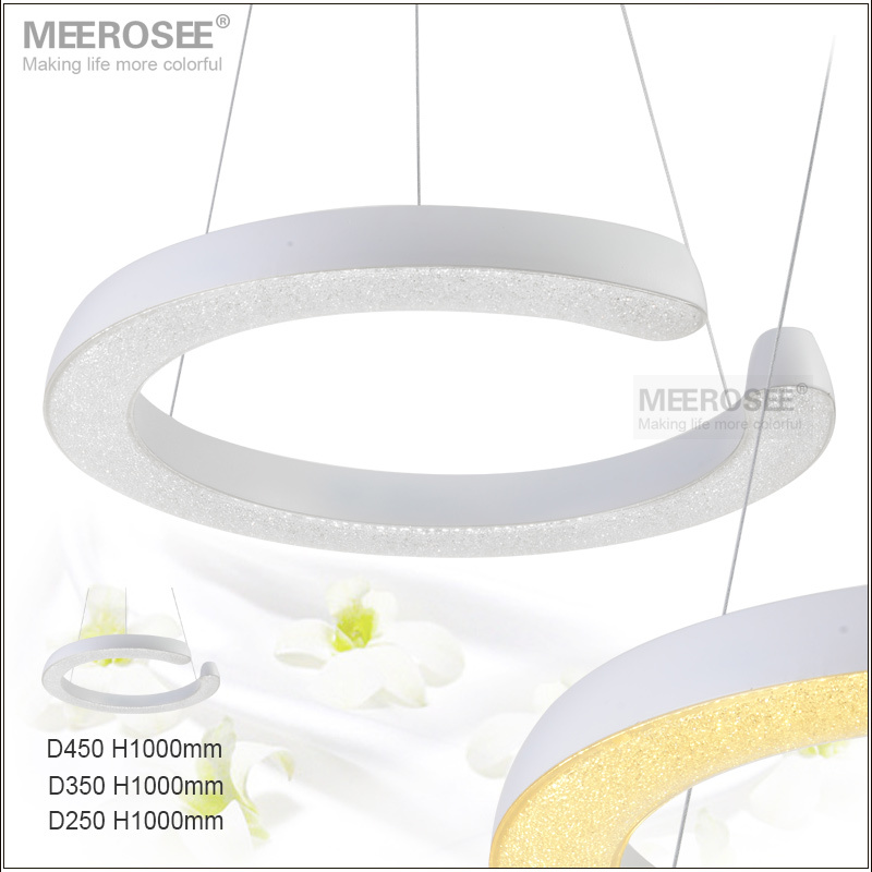 led ring light fixture acrylic pendant light modern led lighting white led lustre suspension drop lamp