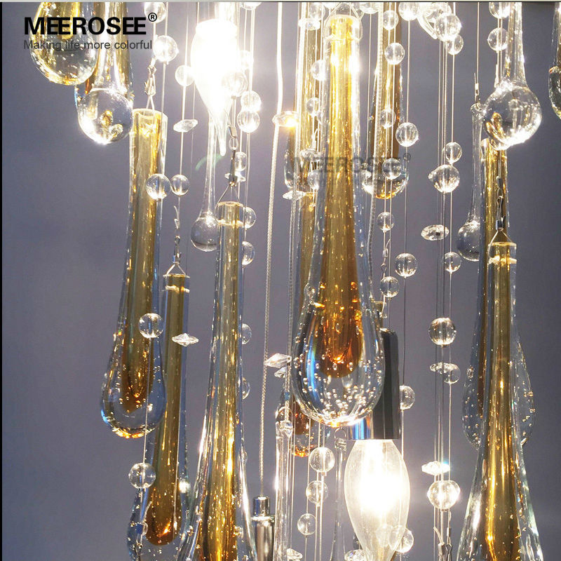 luxury crystal ceiling decorative light fixture long large modern ceiling lamp gu10 for staircase lustre, el stair lamp