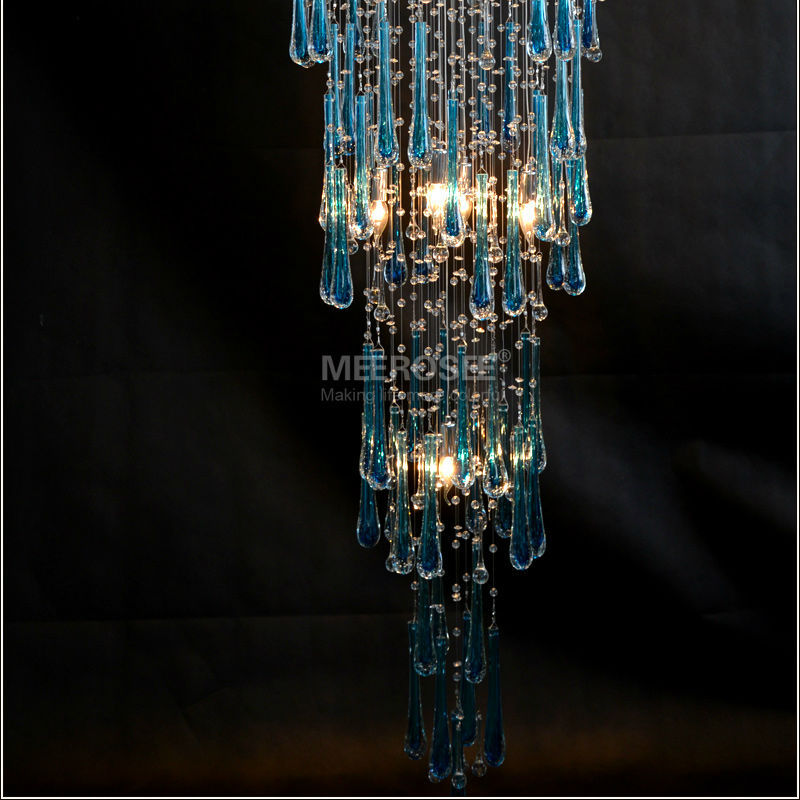 luxury crystal ceiling decorative light fixture long large modern ceiling lamp gu10 for staircase lustre, el stair lamp