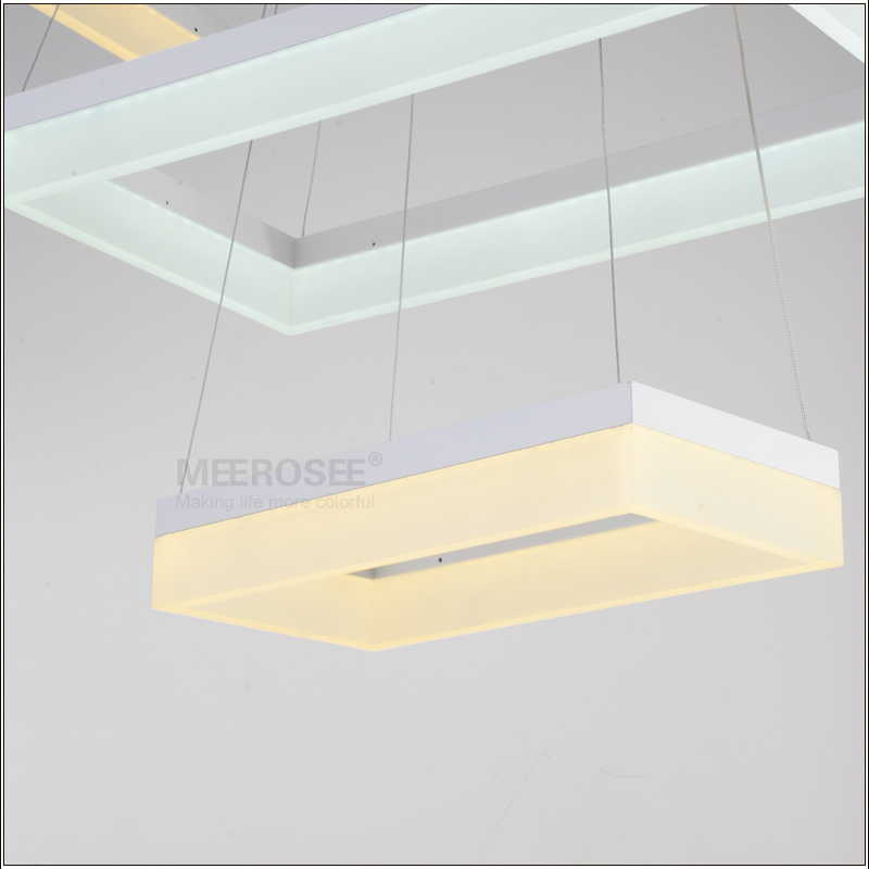 modern led pendant lights acrylic 3 rectangles led suspension light lamp for dinning room led luster pendelleuchte
