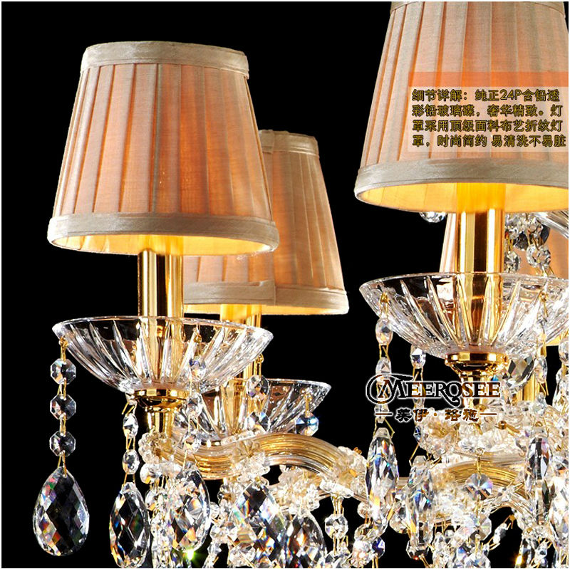 24 lights big gold clear maria theresa crystal el chandelier lampshade fixture lustre en cristal el foyer pendelleuchte