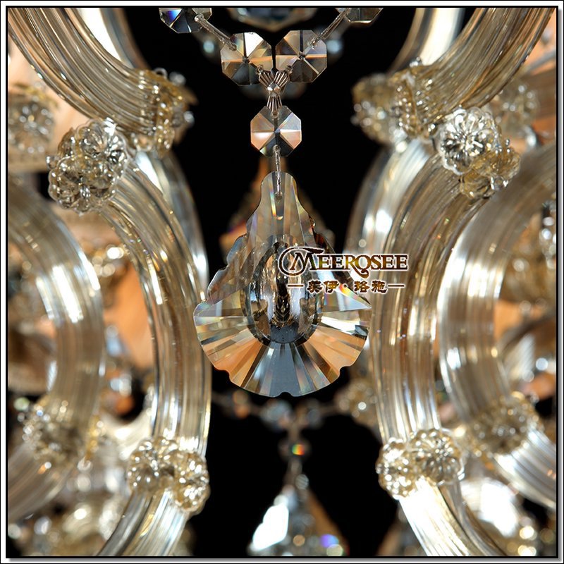 large lobby crystal chandelier light fixture hanging lamp el lighting deckenleuchten cristal lampadine md8475c-l12+6