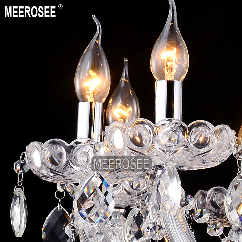 luxurious large clear white crystal chandelier light lustres pendentes chrystal light fitting with 12 light holders d960 h850mm