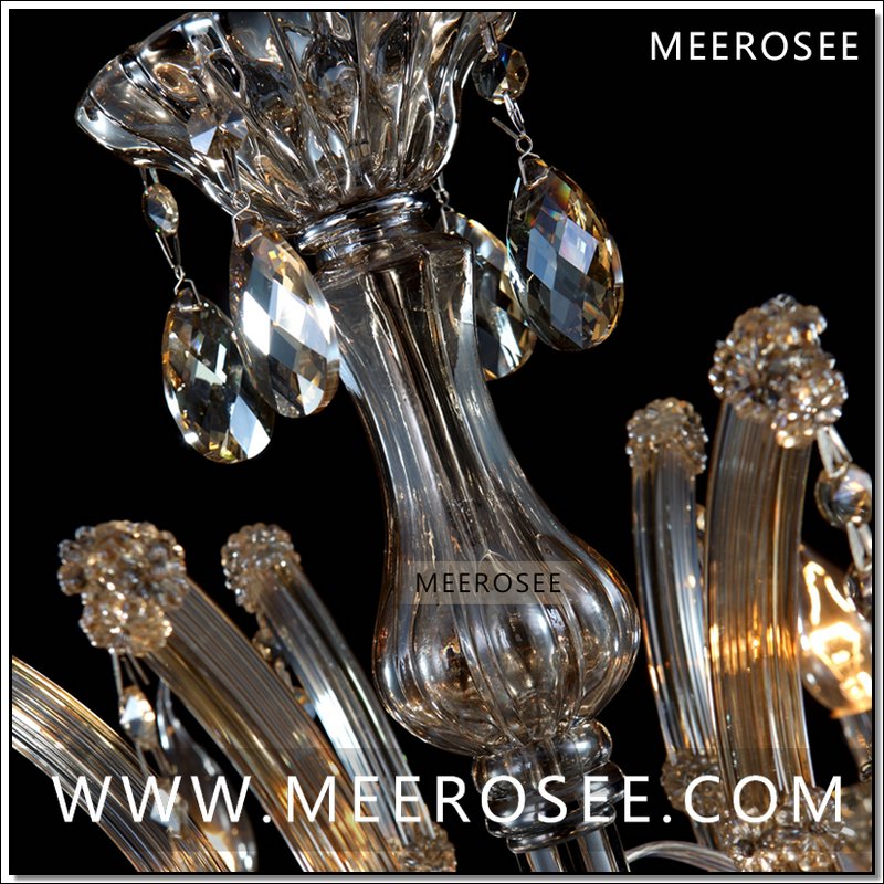 massive cognac color crystal chandelier lighting, chrystal candle chandelier lamps glass lustre 18 lights for dining living room