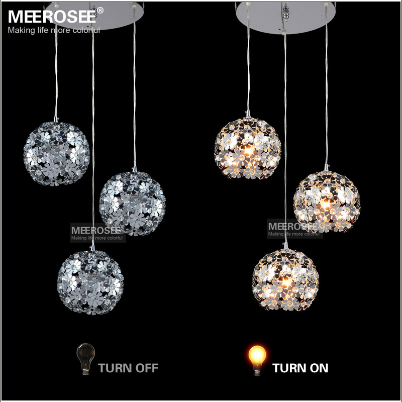 3 lights flower crystal pendant light / lamp/ lighting fixture for dining room, bedroom