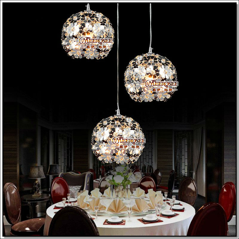 3 lights flower crystal pendant light / lamp/ lighting fixture for dining room, bedroom
