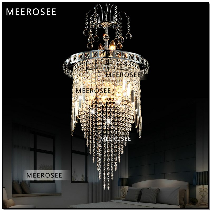 classic silver crystal chandelier light / lamp/ lighting fixture gold color light for lobby, foyer, staircase md8560