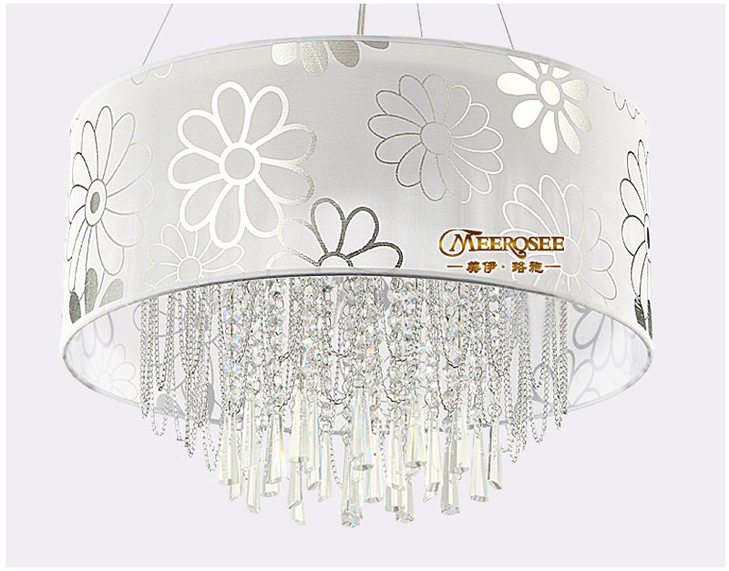 new crystal pendant light with lamp shade light fixture md8773 d450mm h200mm