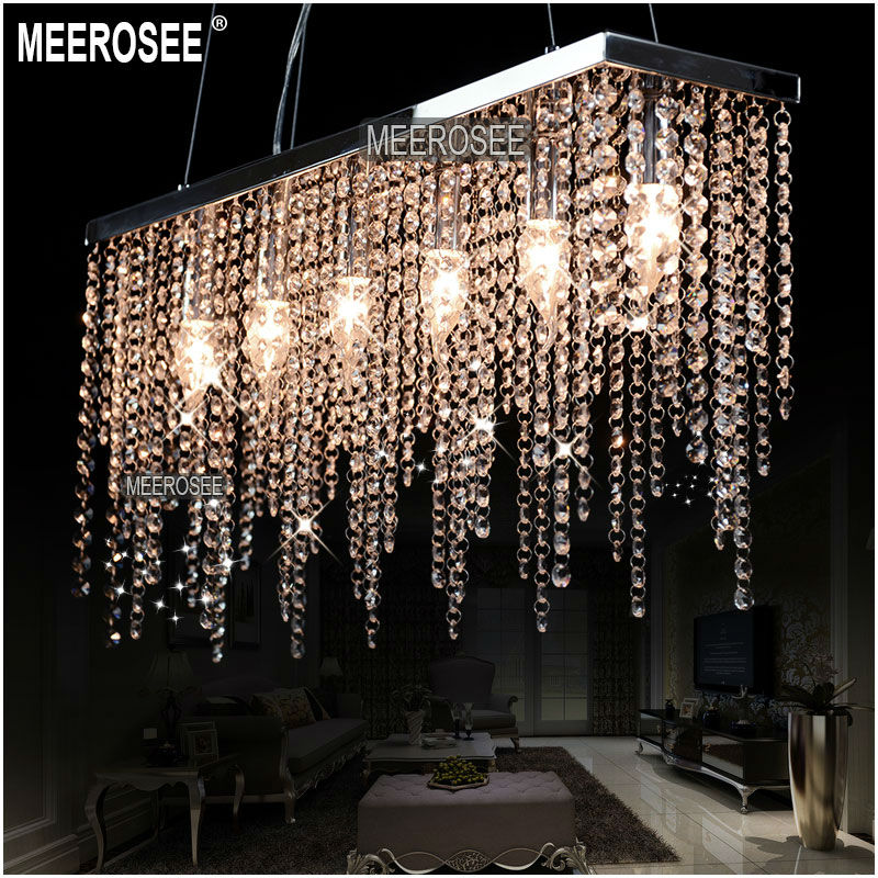 rectangle crystal pendant light fitting/ lamp/ lighting fixture for dining room, bedroom md8591