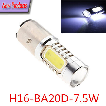 the new white h16 ba20d 7.5w cob led headlamps 12v motorcycle lights zm00979