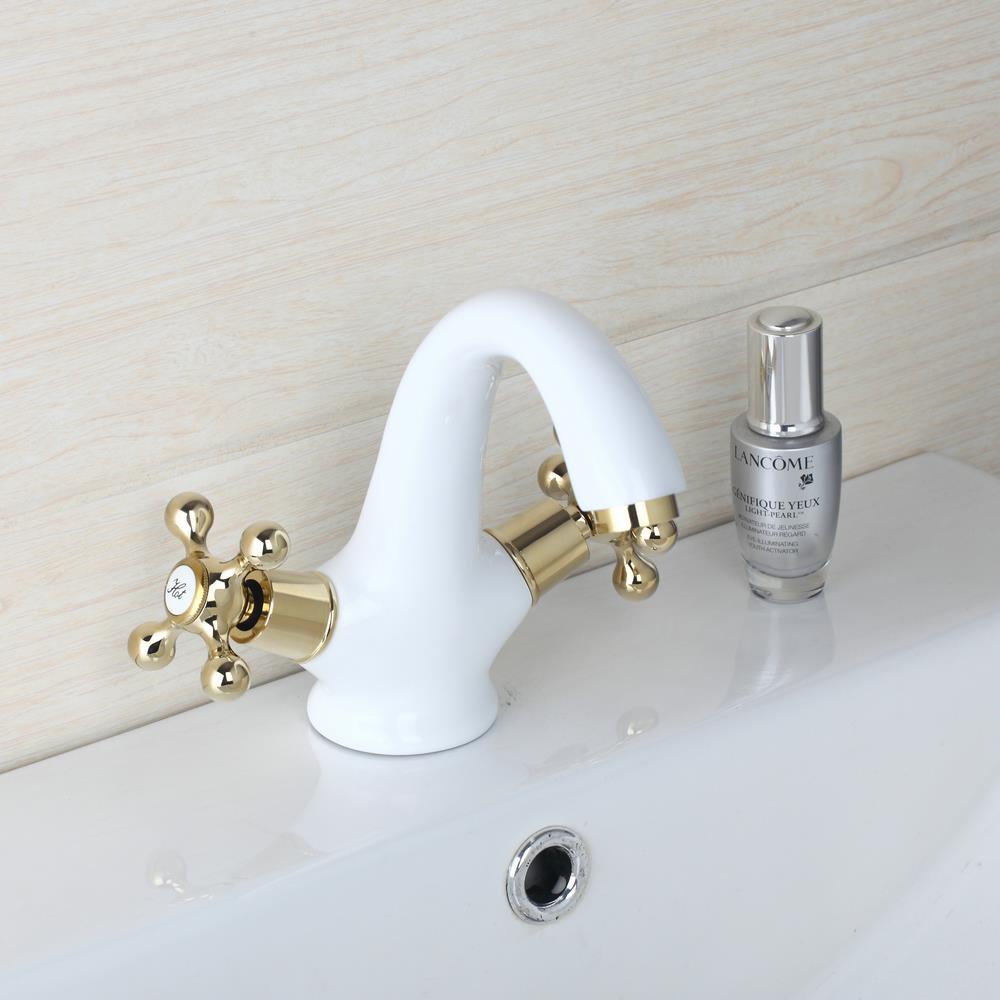 hello 97175 bathroom faucet torneira mixers,taps dual handles single hole basin sink faucet luxury painting finish mixer