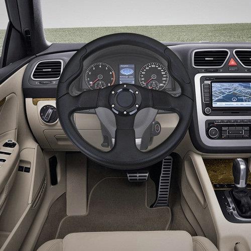 hello car steering wheel black pu hole-digging breathable q23 slip-resistant universal supplies car accessories