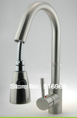basin sink mixer tap nickel brushed pull out faucet a-171