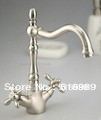 nickel brushed bathroom sink basin mixer tap waterfall brass faucet a-153