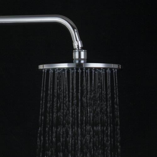 hello 8177 modern bathroom 8 inch round brass led rain shower head chrome shower