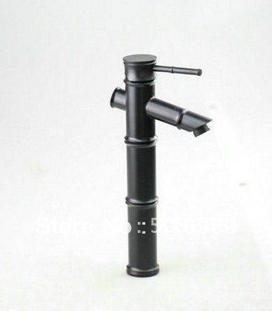 china bamboo faucet deck mounted oil rubbed black bronze bathroom basin sink mixer tap nb-1329