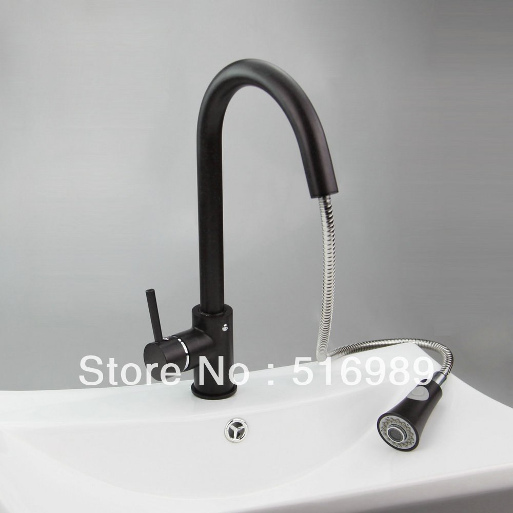 new brand oil rubbed bronze new unique design bar/kitchen sink pull-out spray faucet ls 0028