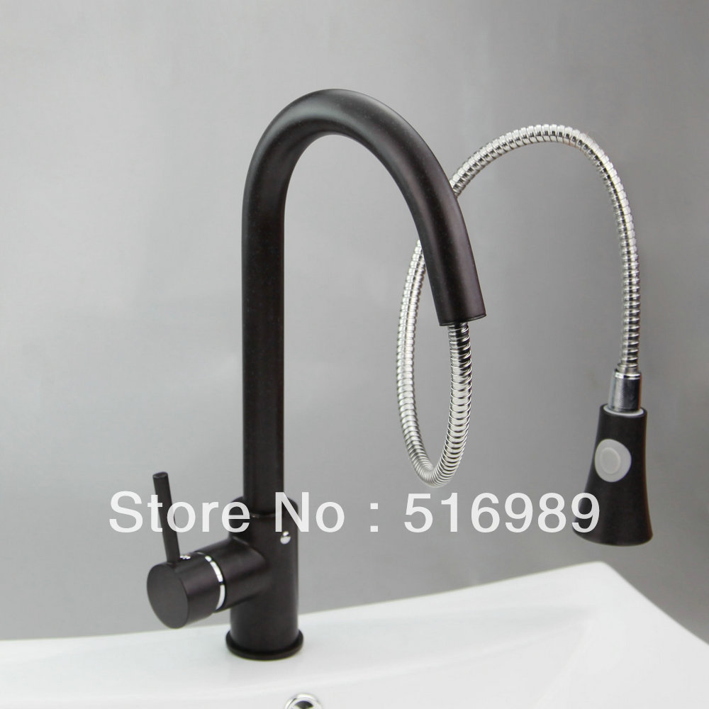 new brand oil rubbed bronze new unique design bar/kitchen sink pull-out spray faucet ls 0028