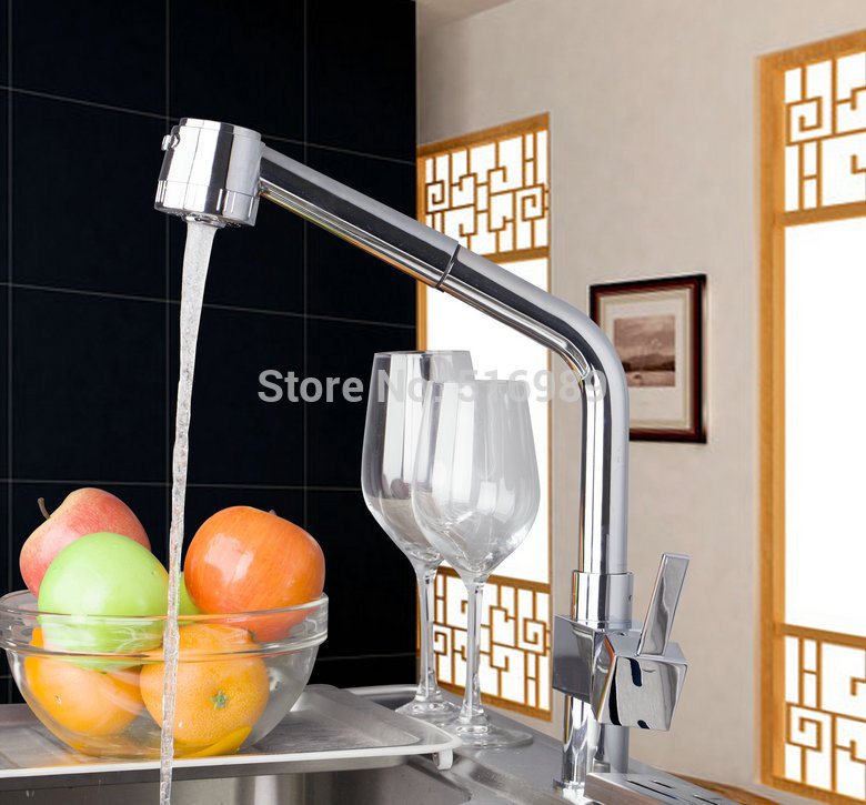 l-8530 excellent chrome faucets,mixers & taps kitchen sink faucet pull out kitchen mixer faucet