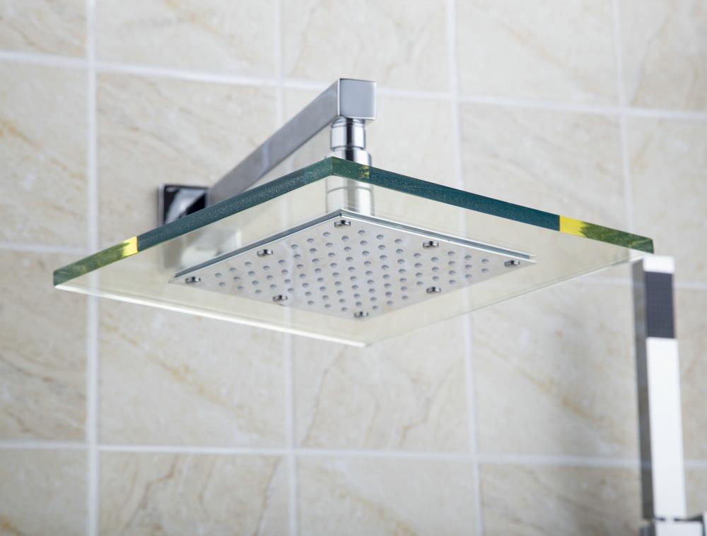 hello bathroom led shower chuveiro set good quality 10"brass&plexiglass shower head 50220-43b rain shower head set wall mount