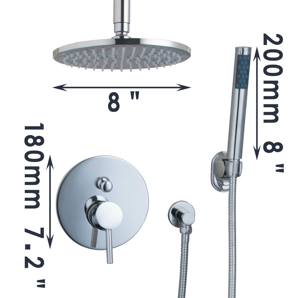 hello bathroom rain shower set torneira do chuveiro led 8" shower head solid brass 50245-22a/00 wall mount rain shower set
