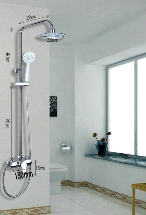 hello double function shower set torneira hello love 8" abs shower head bathroom 53609/1 bathtub chrome sink faucet mixer tap