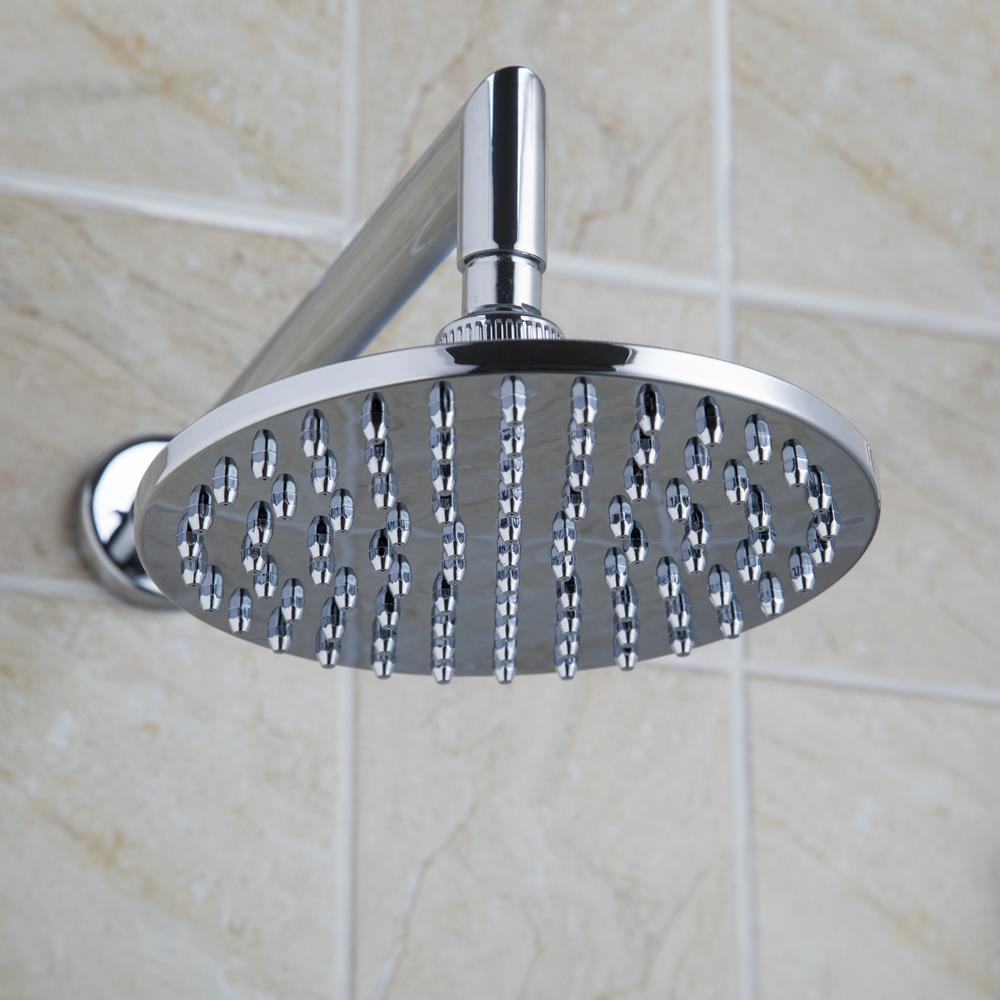 hello modern bathroom rain shower chuveiro set 8" ceiling mount faucet tap round shower head 50238-42a/00 bath shower set