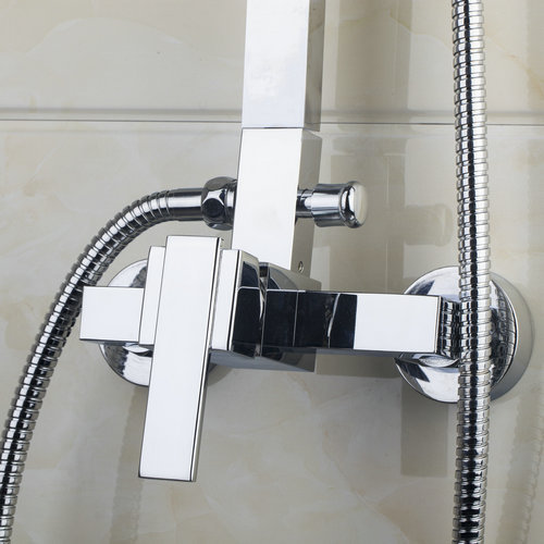 wall mounted bathroom rain shower faucet +valve +hand shower shower set torneira 52004/1 bathtub chrome sink faucet,mixer tap