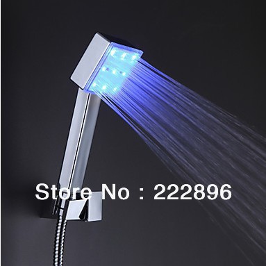 chuveiro led ducha torneira led chrome bathroom shower faucet led temperature sensor shower set faucet tap banheiro grifo ducha - Click Image to Close