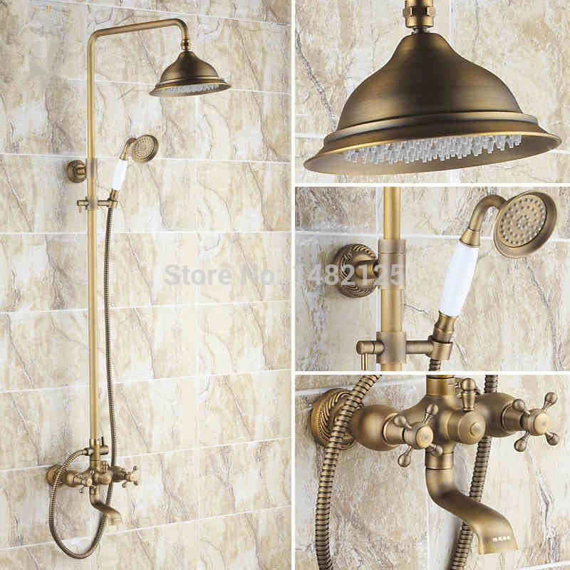 luxury classic antique brass bathroom shower torneira - Click Image to Close