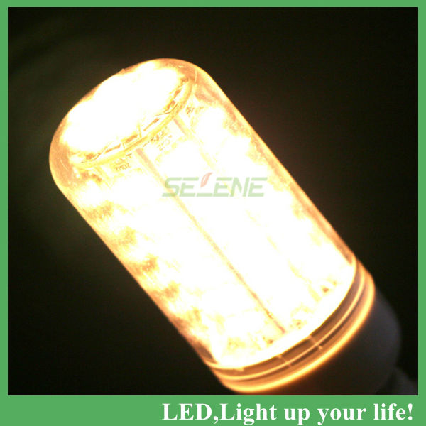 5pcs/lot warm white /white light led corn bulb gu10 7w 220v 108 pcs 3528 smd led lamp beads with lamp shade