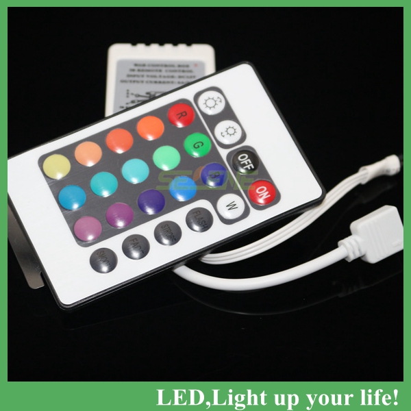 5m rgb non-waterproof led strip 3528 smd dc12v 5m 300led +24key remote control led controller for home decoration