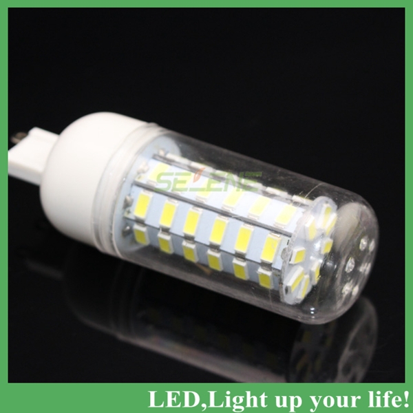 2pcs/lot smd 5730 g9 ac220v-240v 18w led bulb lamp 56leds warm white/white 5730 smd led corn bulb candle light,