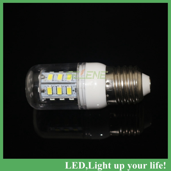 5pcs new whole 9w e27 smd 5730 led corn bulb lamp, 220v 24 leds,warm white /white,waterproof,drop