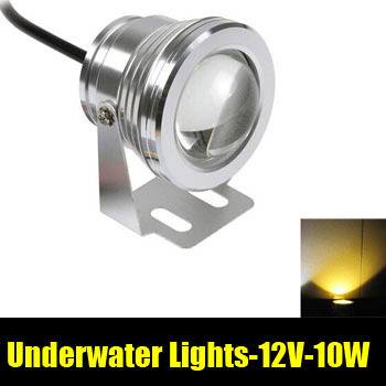 1pcs/lot led lights 10w 12v warm white underwater lamps spot lights waterproof ip68 fountain pool lamp zm00999