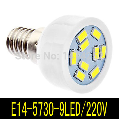 e14 high power 220v 5730smd 9led line energy-saving led lamp 5w cold white / warm white led lighting zm00510