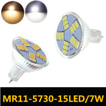 mr11 led lamps 5730 7w 15leds led lighting 12v ac cool white / warm white zm00472/zm00473