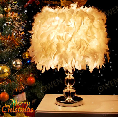 modern romantic crystal feather table lamp bedroom bedside lamp light fixture lamp 35% off