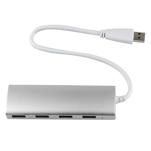 high speed 4 ports usb 3.0 hub portable aluminum usb hub with cable for apple macbook air pc laptop