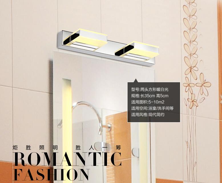 led acrylic modern minimalist stainless steel vanity mirror lights bedroom bathroom bathroom mirror wall lamp